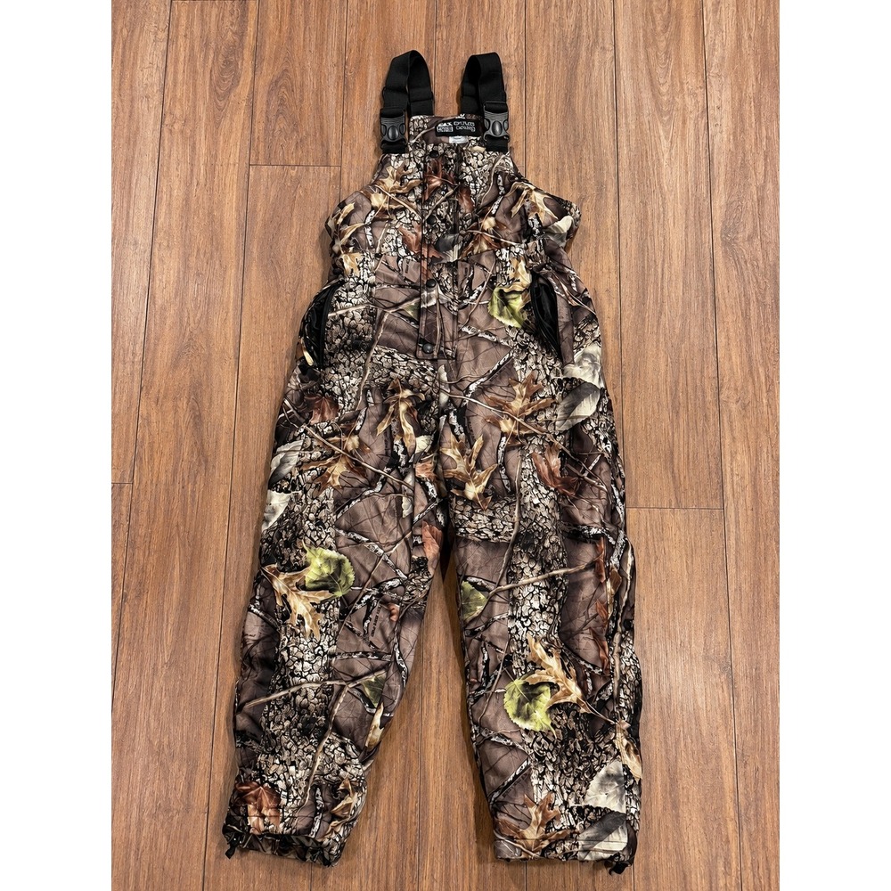 WFS Burly Camo Youth XL Insulated Hunting Bib Overalls Cold Weather Outdoor Bibs